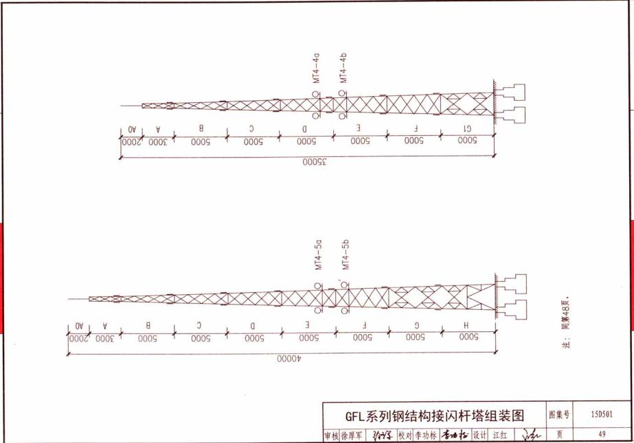 GFL係列鋼結構接閃杆組裝圖